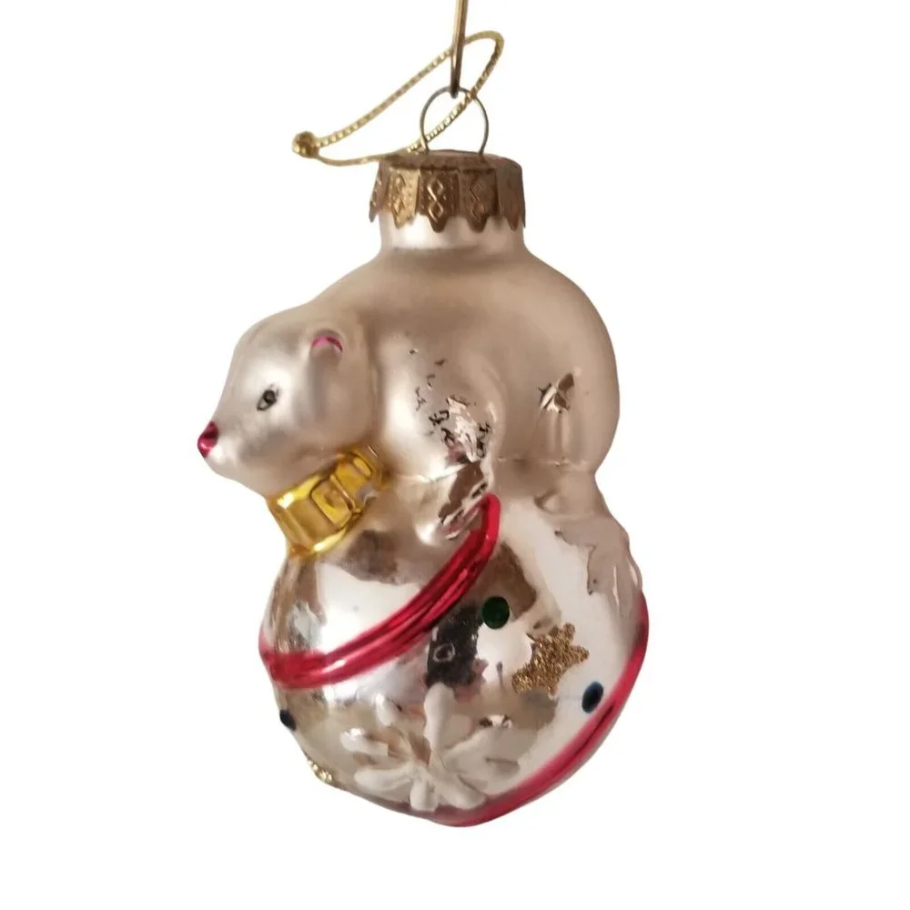 Christmas Ornament Glass Polar Bear Thomas Pacconi Museum Series 2003 Holiday